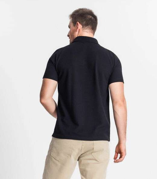 Camisa Polo Básica Masculina Diametro Preto
