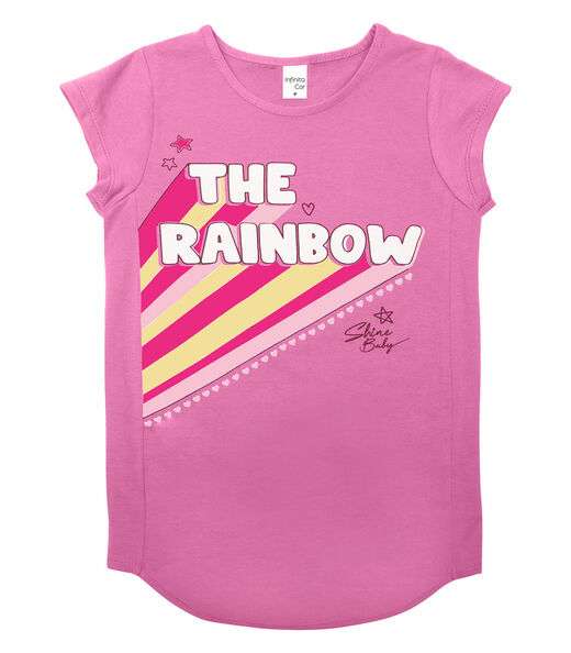 Vestido Infantil Rainbow Infinita Cor Rosa