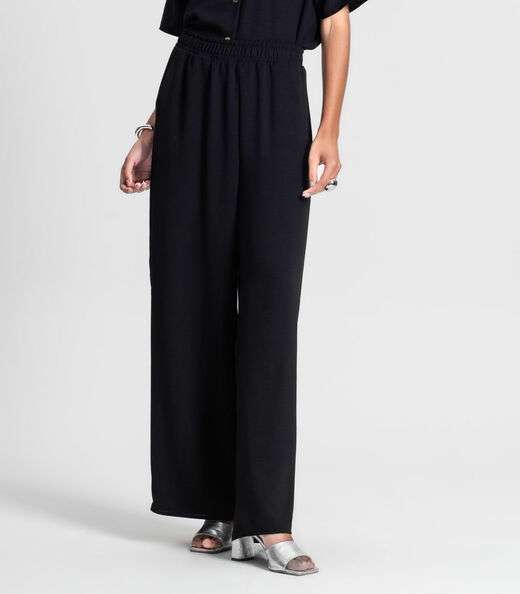 Calça Feminina Pantalona Em Air Flow Rovitex Preto