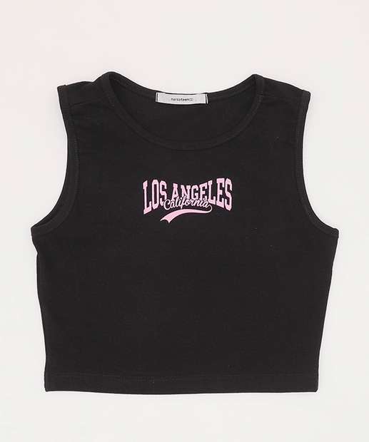 Blusa Juvenil Cropped Regata Marisa Tam 10 a 16