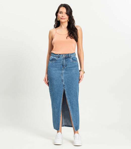 Blusa de Alça Feminina Viscotorcion Básica Rovitex Marrom