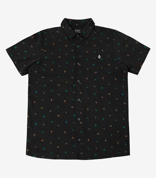 Camisa Masculina Viscose Diamentro Preto