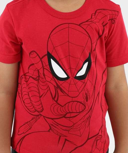 Camiseta Infantil Homem Aranha Marvel Tam 4 a 10