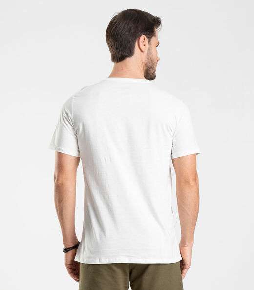 Camiseta Meia Malha Masculina Diametro Bege