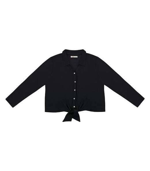 Camisa Feminina Plus Size Em Viscose Secret Glam Preto