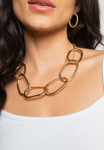 Corrente Elo Grande Dourado
