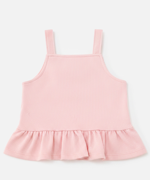 Conjunto Infantil Canelado Lacinho Marisa Tam 1 a 3 Rosa