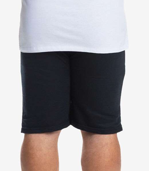 Kit 3 Bermudas Masculina Moletom Plus Size Select Preto