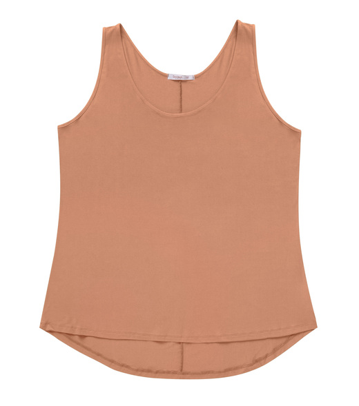 Regata Feminina Plus Size Secret Glam Marrom