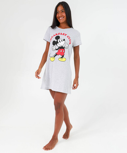 Camisola Feminina Estampa Mickey Disney Cinza