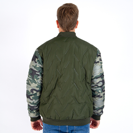 Jaqueta Puffer Masculina Bolso Frontal Ultraleve Camuflada