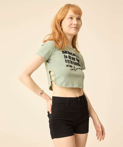 Image_Blusa Cropped Feminina Frase Manga Curta Marisa