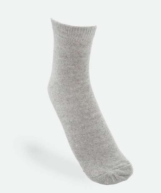 Kit 5 Pares Meias Cano Curto Feminina Marisa Branco