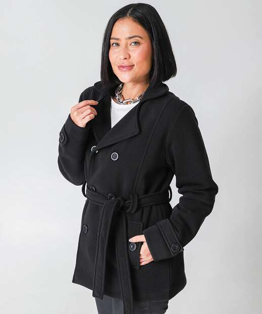 Image_Casaco Feminino Trench Coat Moletom Marisa Preto