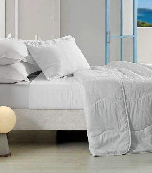 Edredom Verano King Toque Acetinado Altenburg Branco