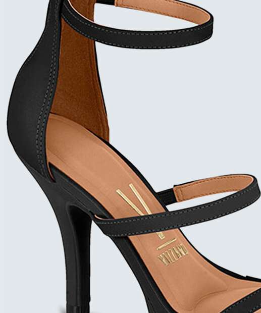 Sandália Salto Fino Feminina Tiras Vizzano 