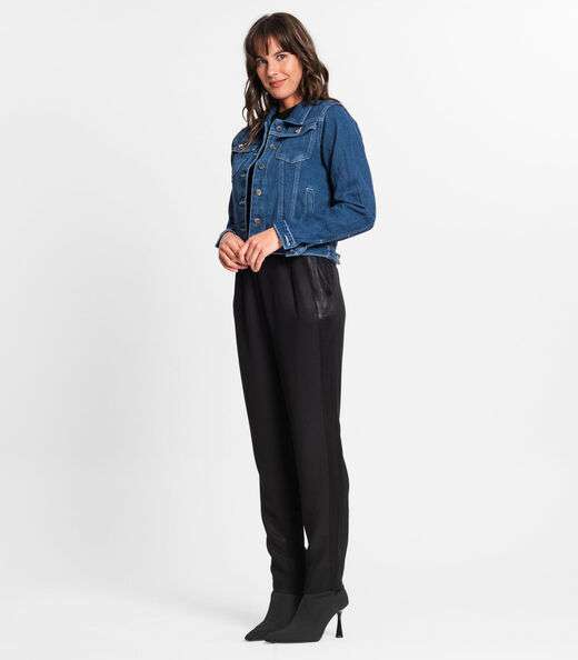 Jaqueta Jeans Feminina Rovitex Azul