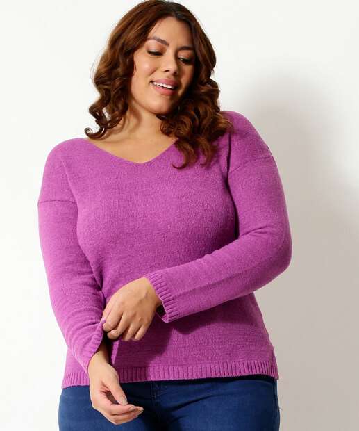 Image_Suéter Plus Size Feminino Tricô Marisa