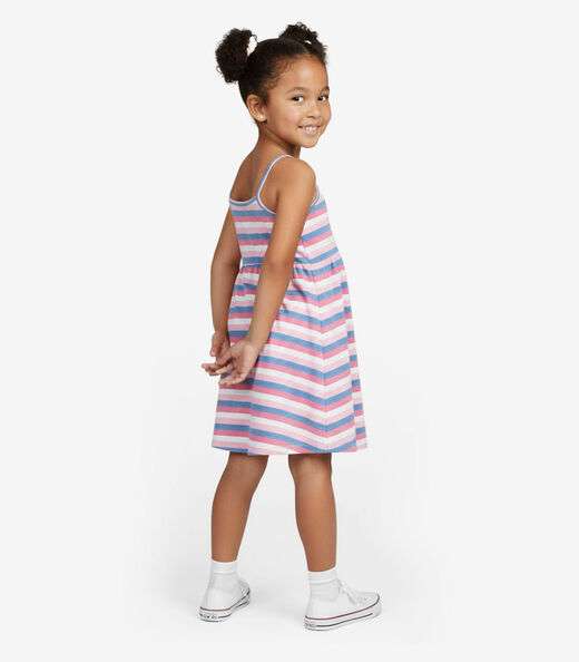 Vestido Infantil Estampado de Alcinha Biju Kids Rosa