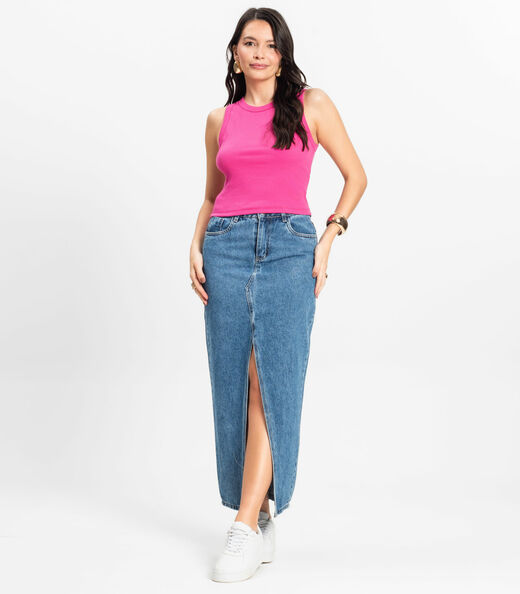 Regata Cropped Feminina Ribana Rovitex Rosa