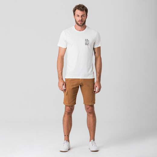 Bermuda Cargo Caramelo Sarja Masculina Rock e Soda