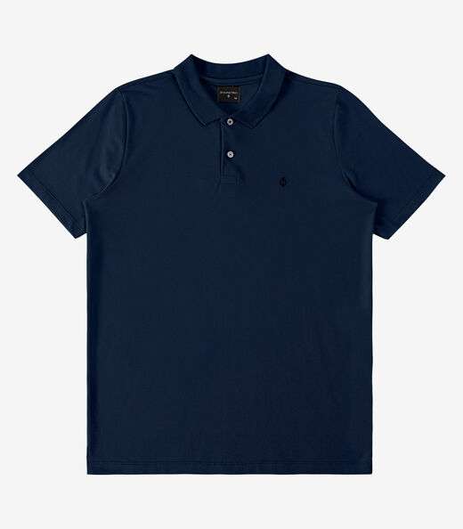 Camisa Polo Básica Masculina Diametro Azul