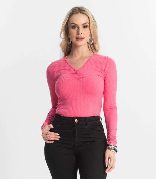 Image_Blusa Feminina Canelada Select Rosa