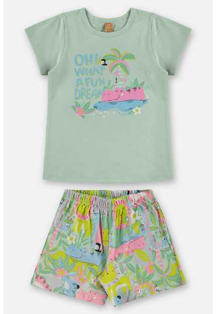 Pijama Infantil Feminino em Suedine Up Baby