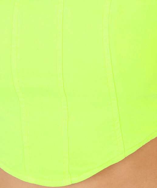 Blusa Cropped Feminina Sarja Lastex Disparate