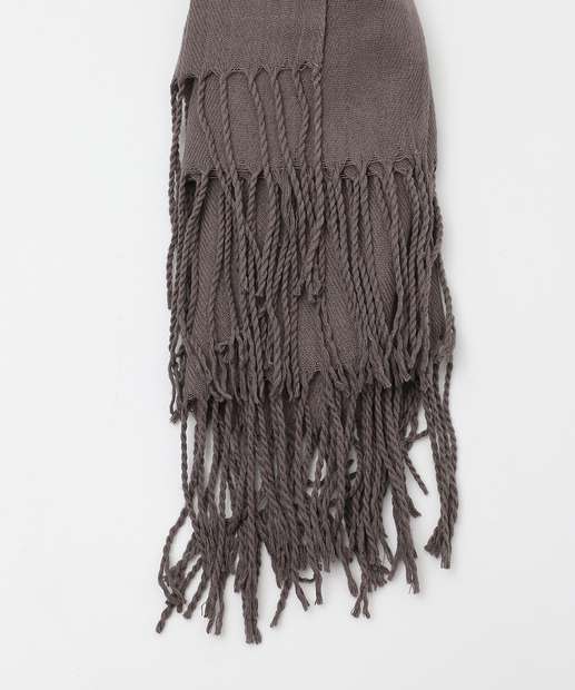 Cachecol Feminino Liso Franja Marisa Cinza