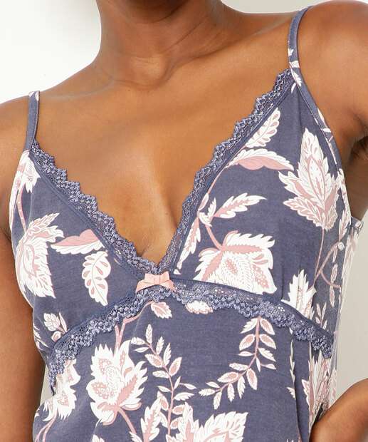 Camisola Estampa Estampa Floral Alças Finas Marisa