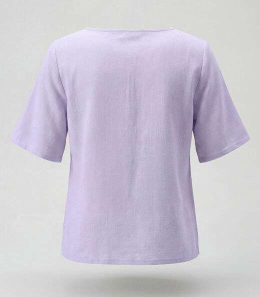 Blusa Cropped Feminina Em Viscose Infinita Cor Roxo