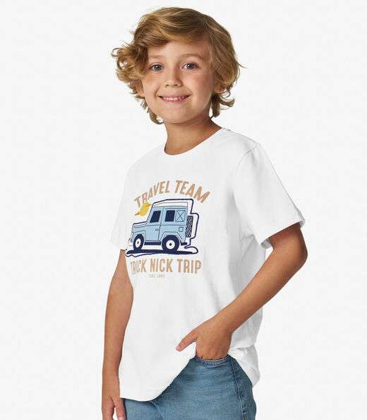 Conjunto Camiseta com Bermuda Trick Nick Branco