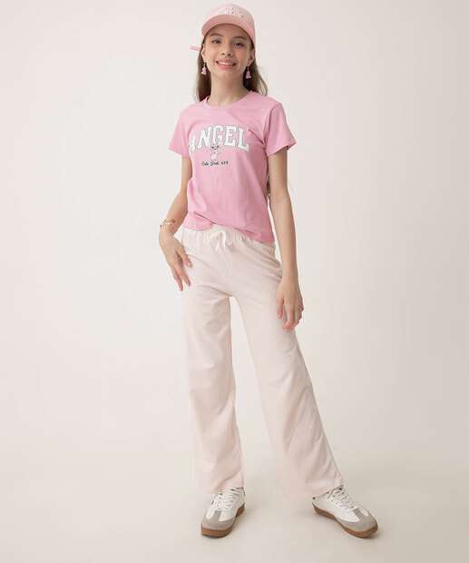 Calça Juvenil Wide Leg Moletinho Marisa Tam 10 a 16