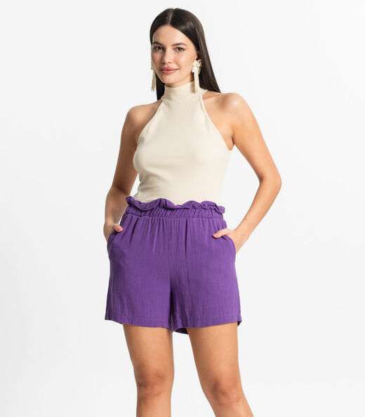 Image_Shorts Feminino Linho Endless Roxo