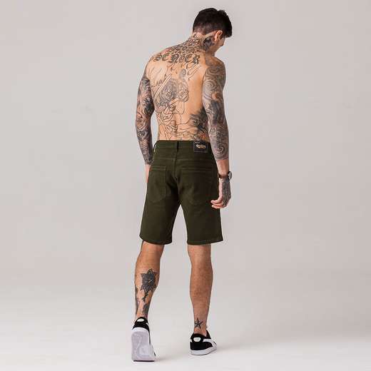 Bermuda Sarja Slim Masculina Street Rock e Soda
