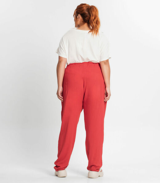 Calça Feminina Plus Size Viscose Secret Glam Vermelho