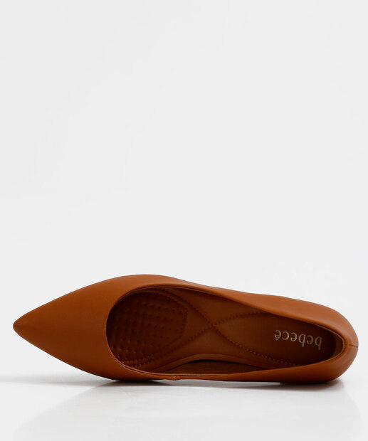 Scarpin Feminino Bico Fino Salto Grosso Bebecê 