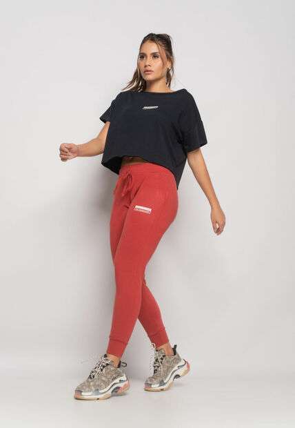 Cropped Esportivo Amplo Malha Comfort Preto Salvatore Fashion