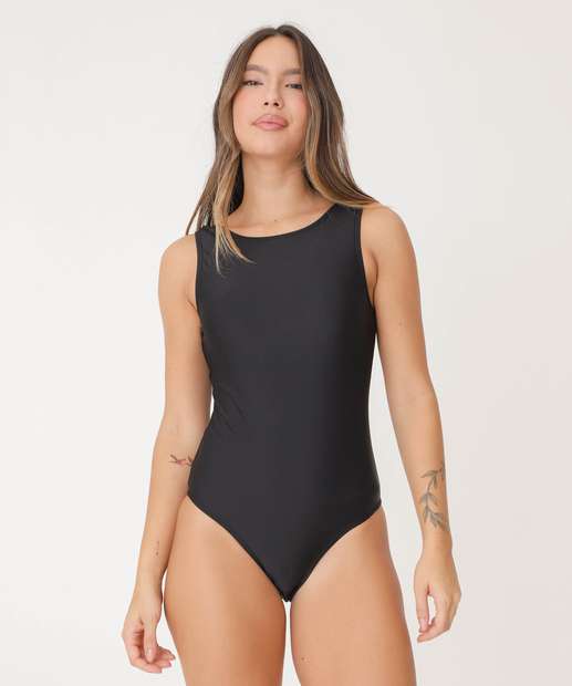 Maiô Estampa Liso Alças Largas Marisa 