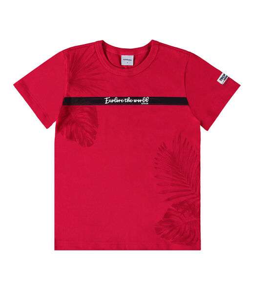 Camiseta Infantil Masculina Folhagens Rovi Kids Vermelho