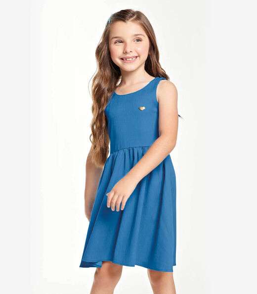 Vestido Infantil Menina Trick Nick Azul