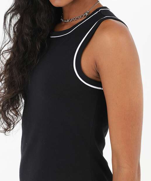 Vestido Curto Feminino Viés Marisa Preto