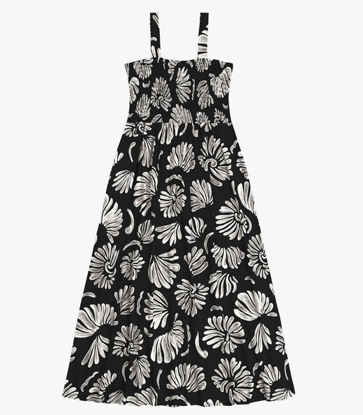 Image_Vestido Midi Feminino Meia Malha Estampado Rovitex Preto