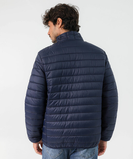 Jaqueta Masculina Puffer Bolsos MR Azul
