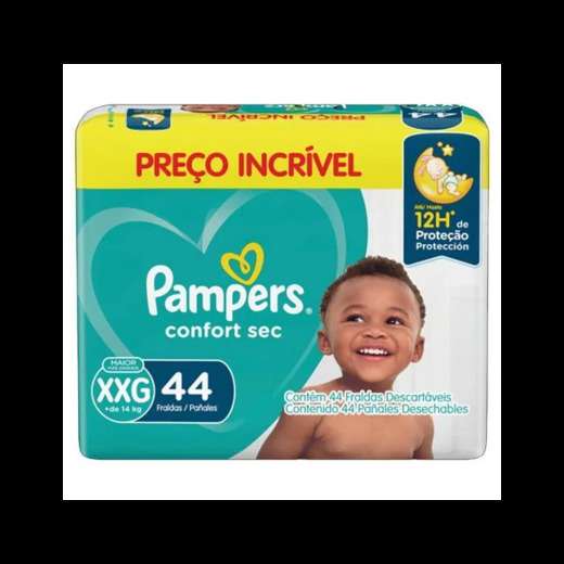 Image_Fralda Pampers Confort Sec Com 44 Unidades Xxg