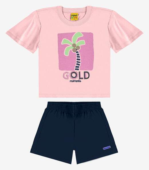 Image_Conjunto Infantil Blusa Com Shorts Rovi Kids Rosa