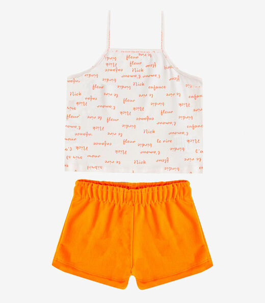 Conjunto Infantil Regata com Shorts Select Laranja