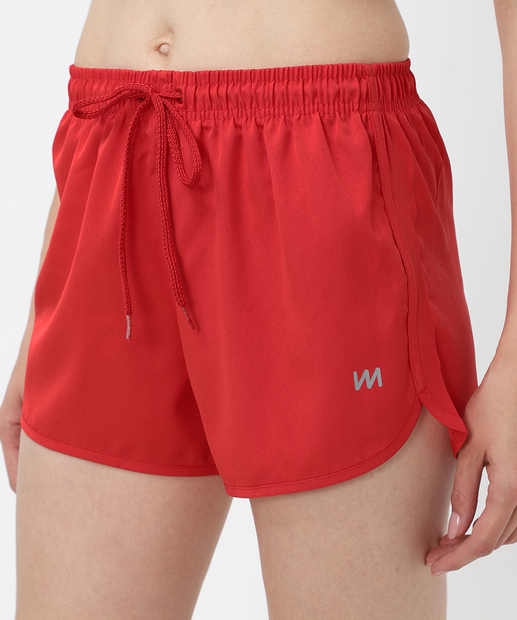 Short Feminino Fitness Básico Amarração Marisa Vermelho