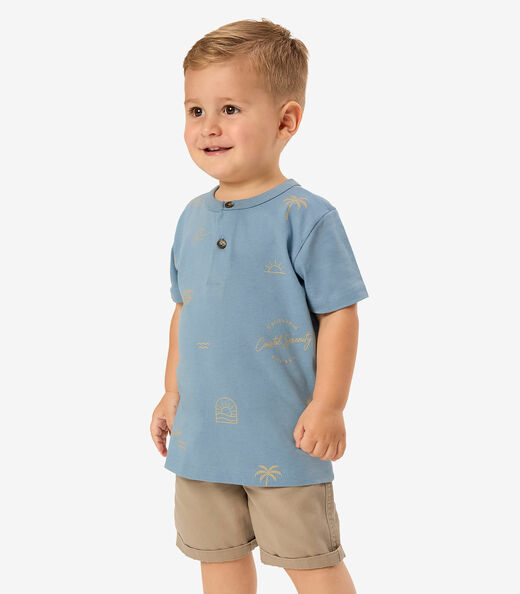Image_Conjunto Camiseta Com Bermuda Infantil Rovi Kids Azul